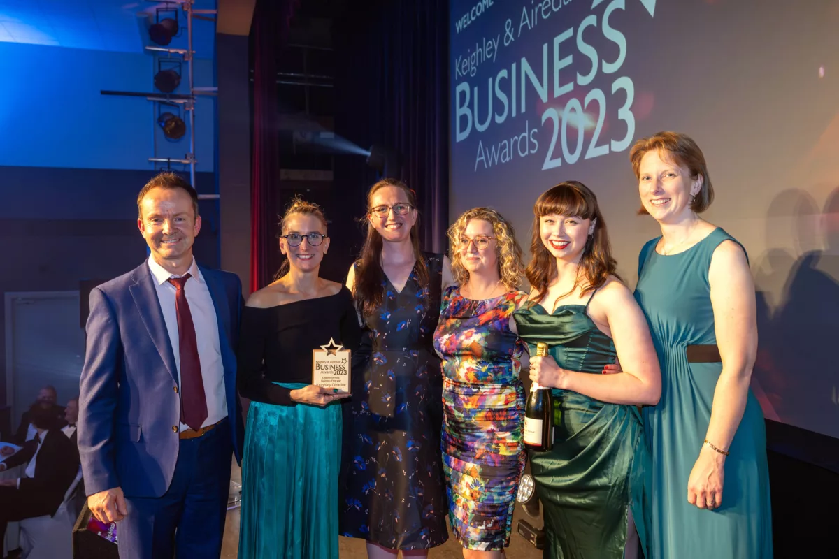 Keighley Creative winning the Creative Services business of the year award