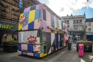 WOW Girls Festival bus in Keighley