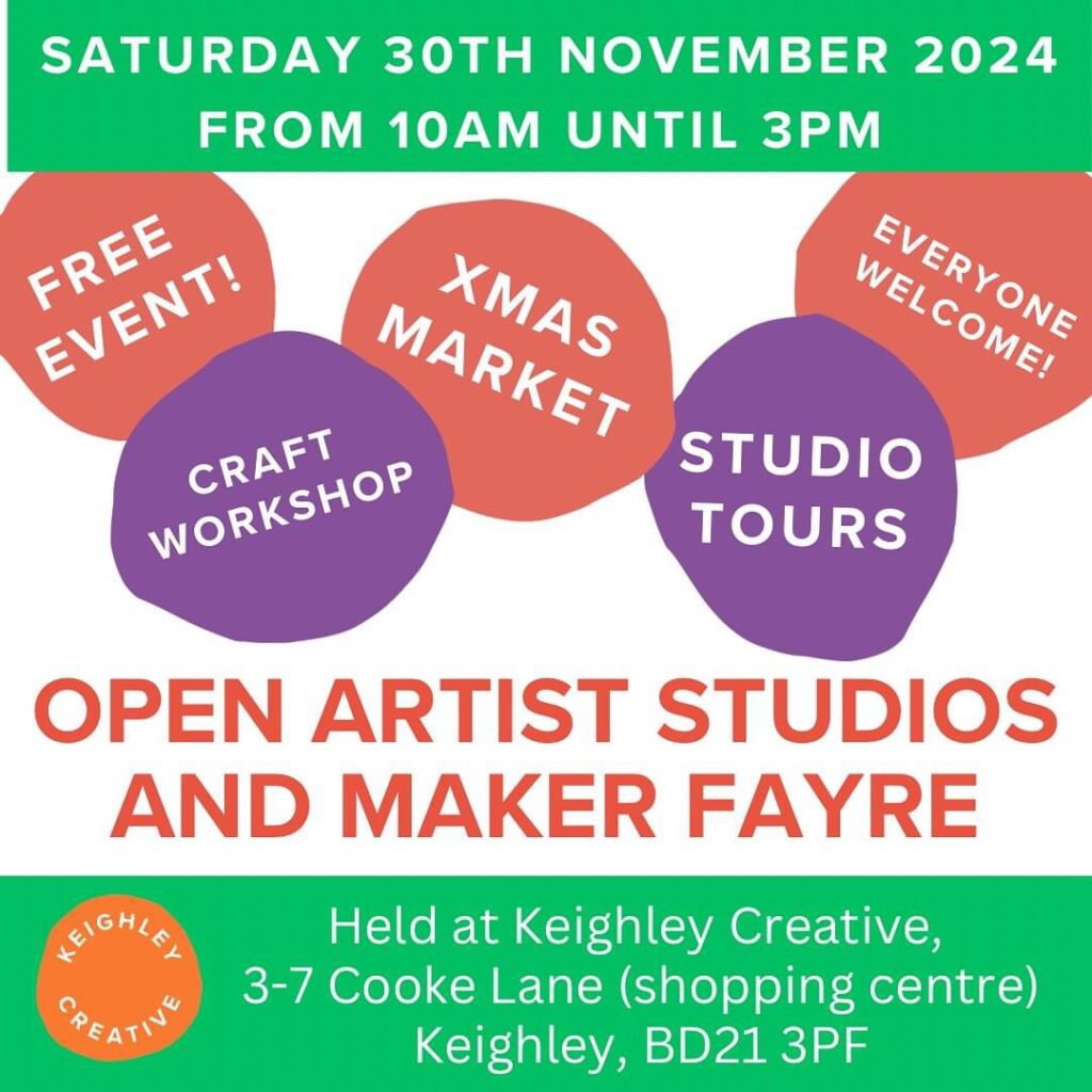 Maker Fayre and Open Studios 30 Nov 2024