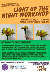 Light up the night craft work at Keighley Creative square post