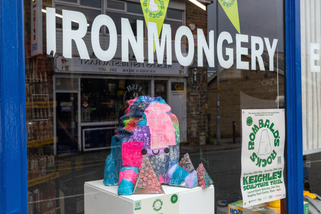 Roohoo sculpture at H. Brooks DIY on Lawkholme Lane